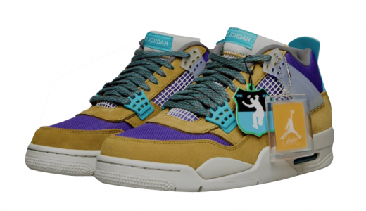 Union x Air Jordan 4 Desert Moss Desert Moss/Turquoise Blue-Dark Iris DJ5718-300