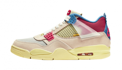 Union x Air Jordan 4 Guava Ice Guava Ice/Light Bone-Brigade Blue-Light Fusion Red DC9533-800