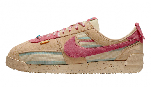 Union x Nike Cortez Sesame Grain/Pink Clay-Dutch Green-Bicycle Yellow-Blustery DR1413-200