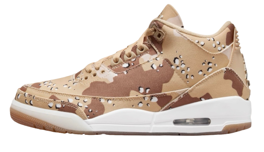 WNBA x Air Jordan 3 WMNS Desert Camo Dark Driftwood/Sail-Hemp-Velvet Brown HM4301-200